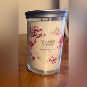 NEW 20 oz Yankee Candle Sakura Blossom Festival Large Tumbler Jar 2 Wick Candle